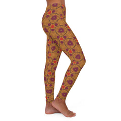 Boho Patterned Women's Leggings, Trendy Activewear, Comfortable Yoga Pants, Unique Gift for Her, Casual Everyday Outfit