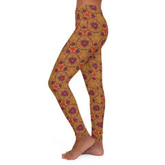 Boho Patterned Women's Leggings, Trendy Activewear, Comfortable Yoga Pants, Unique Gift for Her, Casual Everyday Outfit
