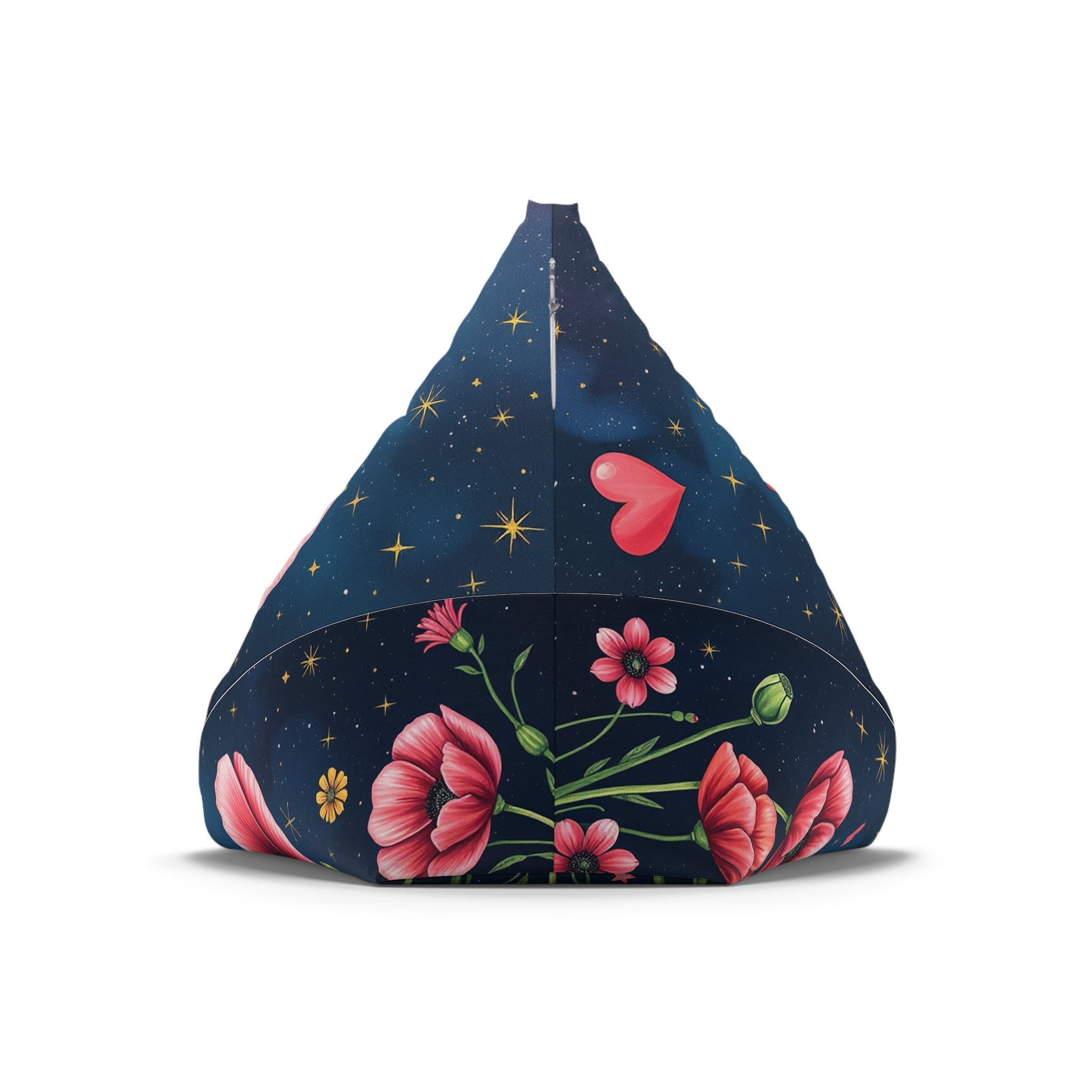 Romantic Floral Bean Bag Chair Cover, Cozy Seating, Home Decor, Lounge Chair, Unique Gift, Relaxation Accessory