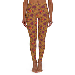 Boho Patterned Women's Leggings, Trendy Activewear, Comfortable Yoga Pants, Unique Gift for Her, Casual Everyday Outfit
