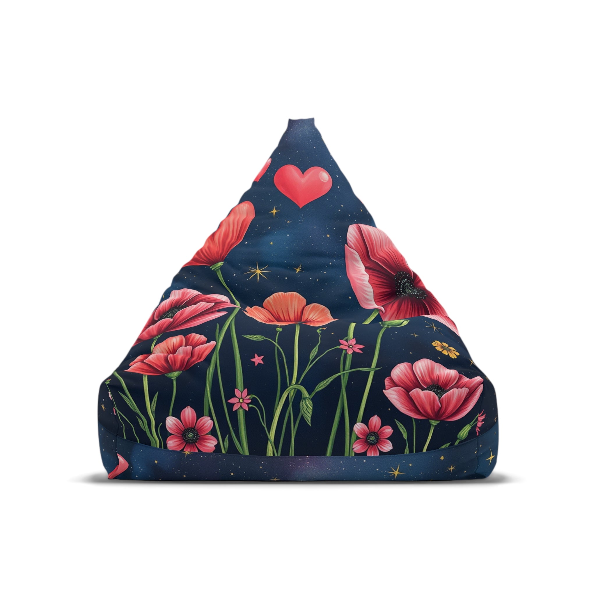 Romantic Floral Bean Bag Chair Cover, Cozy Seating, Home Decor, Lounge Chair, Unique Gift, Relaxation Accessory