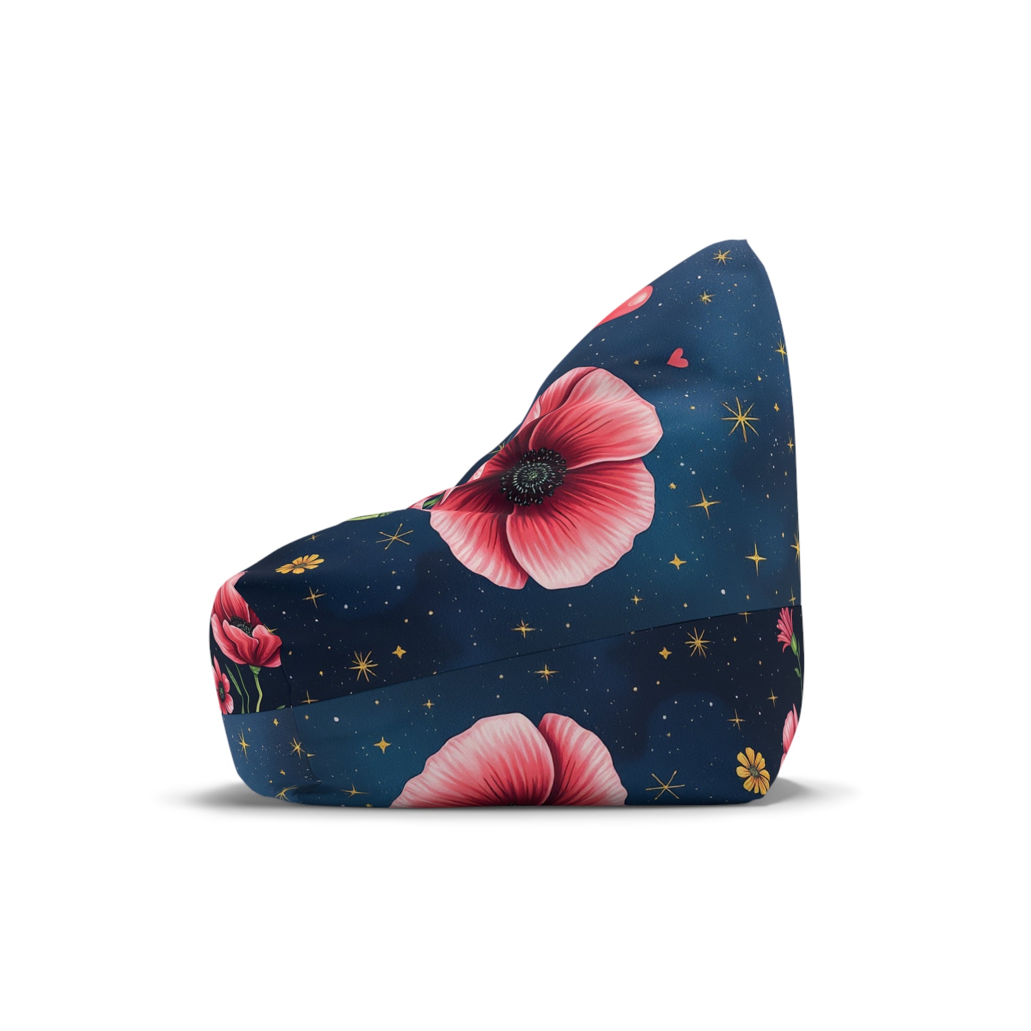 Romantic Floral Bean Bag Chair Cover, Cozy Seating, Home Decor, Lounge Chair, Unique Gift, Relaxation Accessory