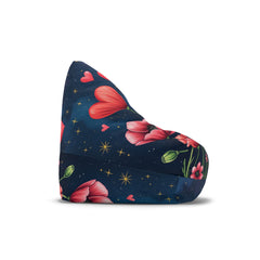 Romantic Floral Bean Bag Chair Cover, Cozy Seating, Home Decor, Lounge Chair, Unique Gift, Relaxation Accessory