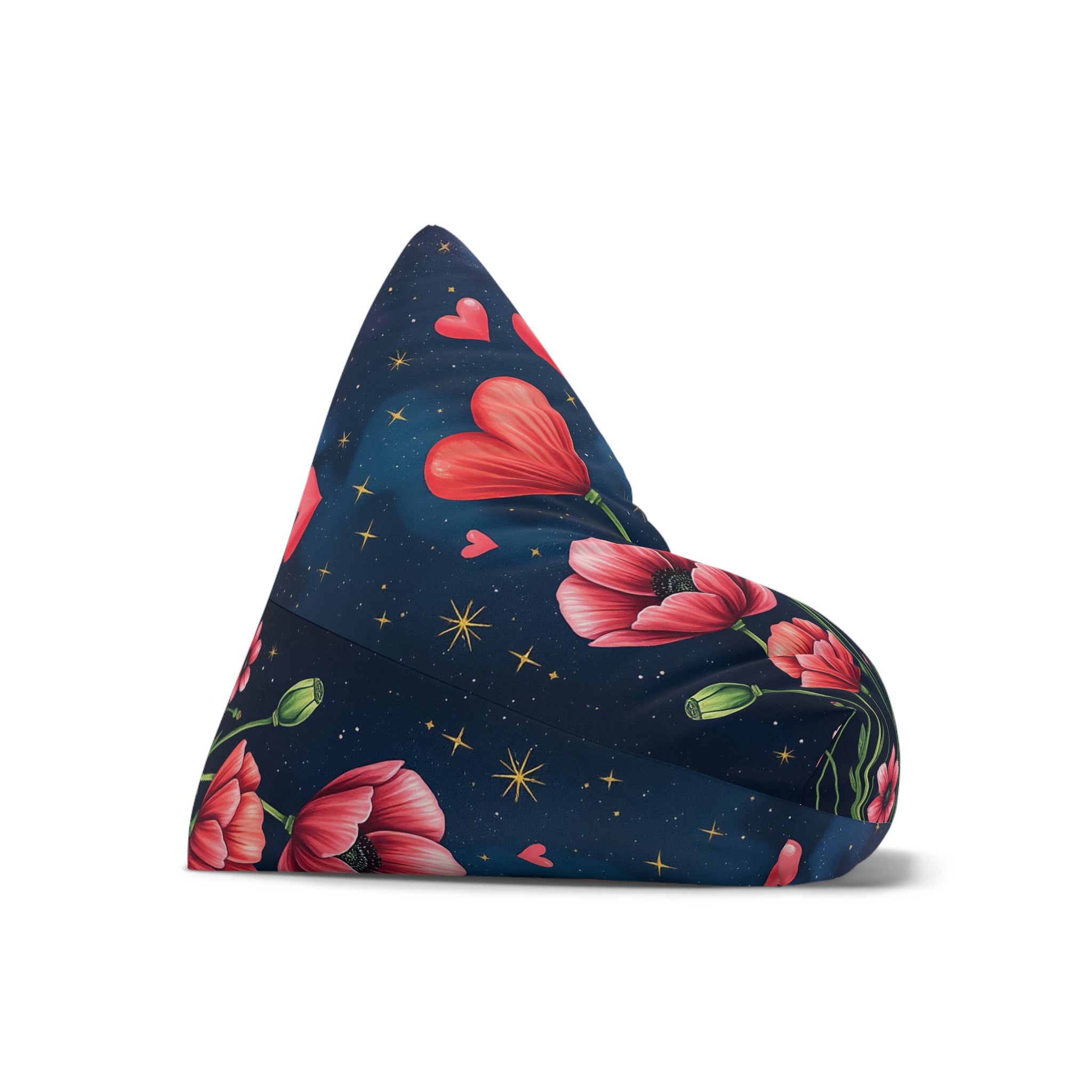Romantic Floral Bean Bag Chair Cover, Cozy Seating, Home Decor, Lounge Chair, Unique Gift, Relaxation Accessory