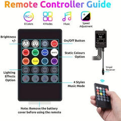 RGB Car Underglow Lights – 8-Color LED Strips with App & Remote Control