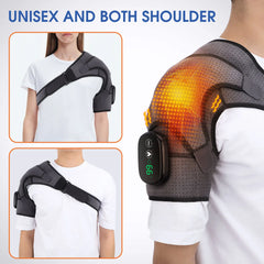 Electric Heated Shoulder Massage Brace – Adjustable with Vibration & Heat