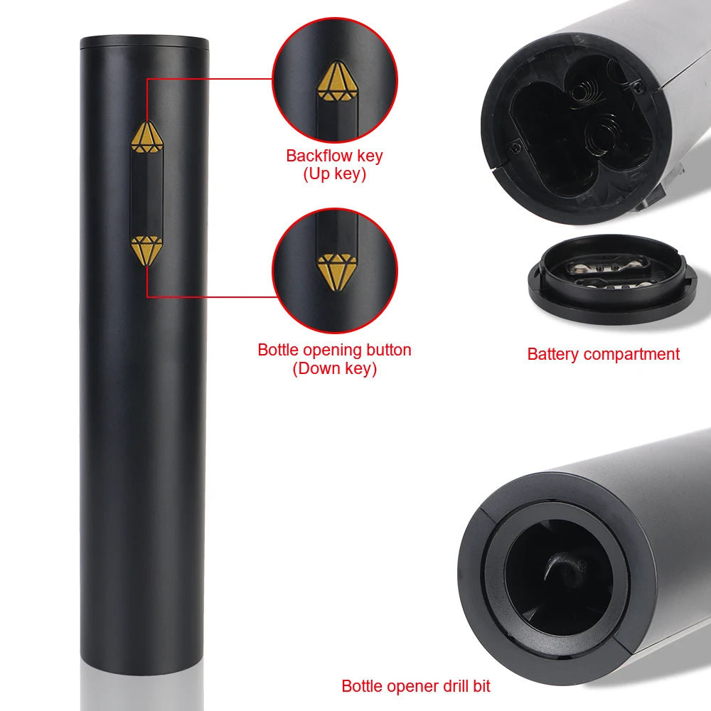 Automatic Electric Wine Bottle Opener with Foil Cutter