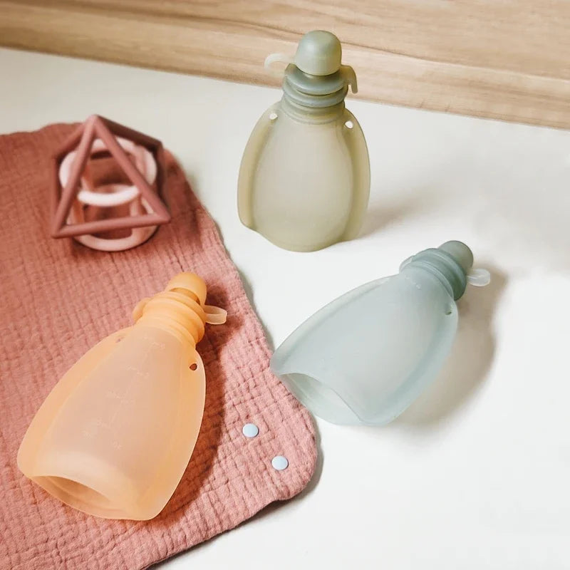 120ML Refillable Silicone Baby Food Bags