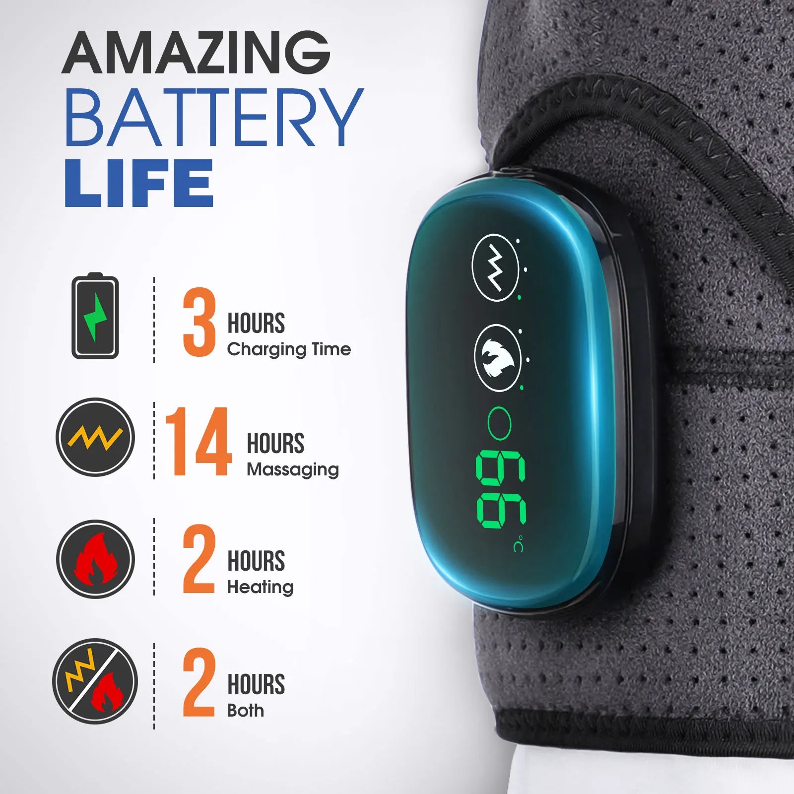 Electric Heated Shoulder Massage Brace – Adjustable with Vibration & Heat