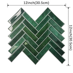 3D Self-Adhesive Green Wall Tiles Pack