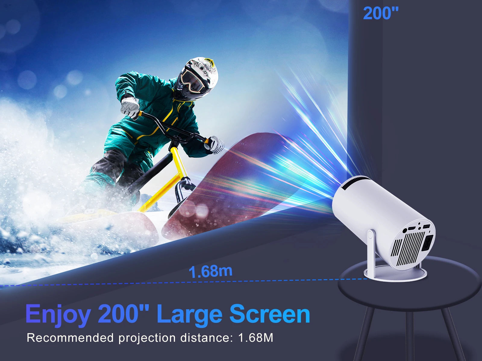 Magcubic HY300 Pro Mini Projector – 720P, WiFi & Bluetooth