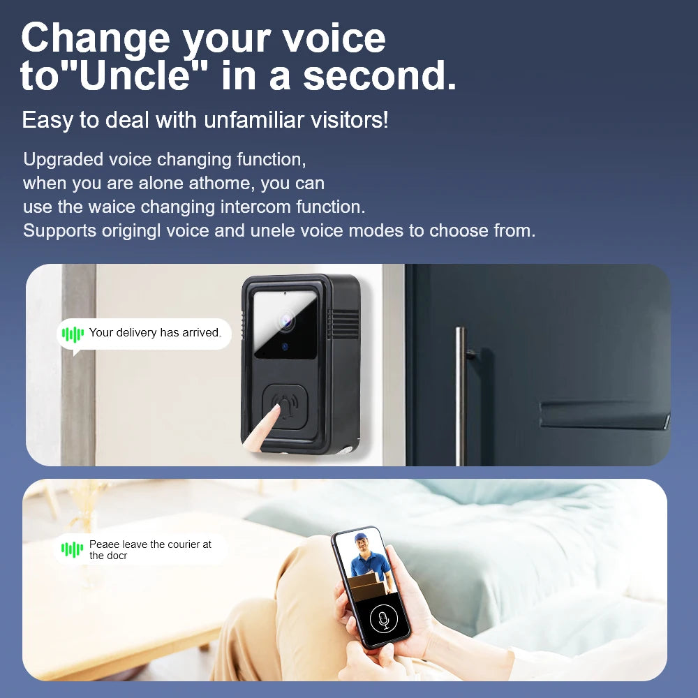 Smart WiFi Video Doorbell with Night Vision