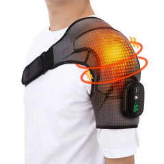 Electric Heated Shoulder Massage Brace – Adjustable with Vibration & Heat